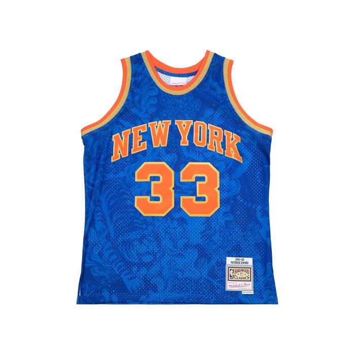 Mitchell &amp; Ness Knicks CNY Jersey 01387 Blue/Gold
