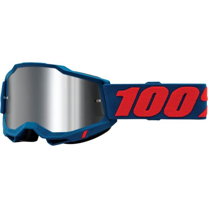 100% Accuri 2 Mirrored Lens Goggles Bike 03799 Odeon/Mirror Silver Flash