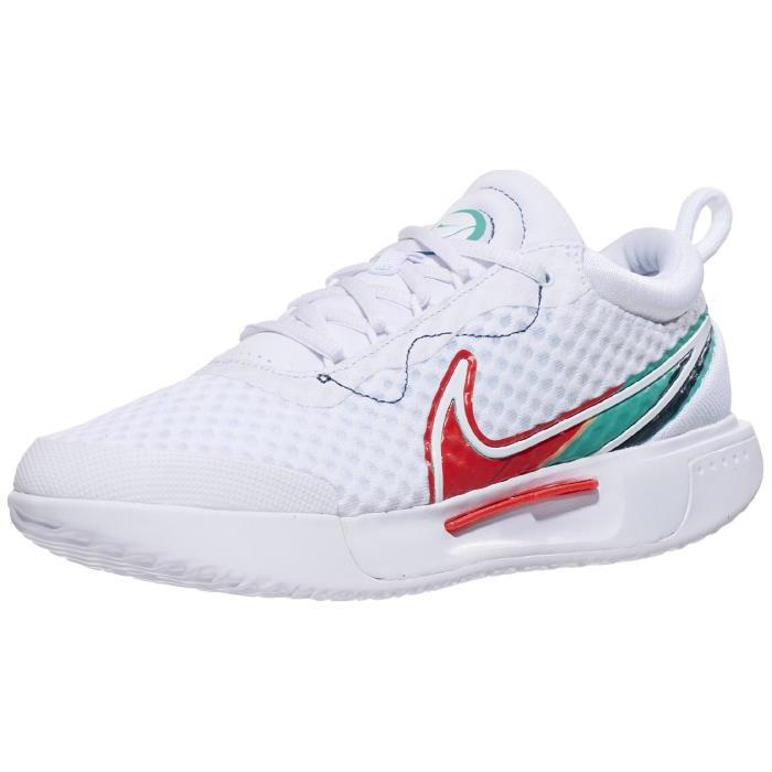 Nike Court Zoom Pro White/Teal/Red Womens Shoe 00899