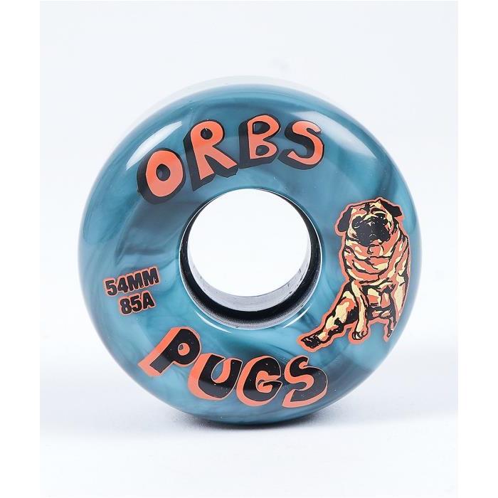 Orbs Wheels Pugs 54mm 85a Black &amp; Blue Skateboard 00026