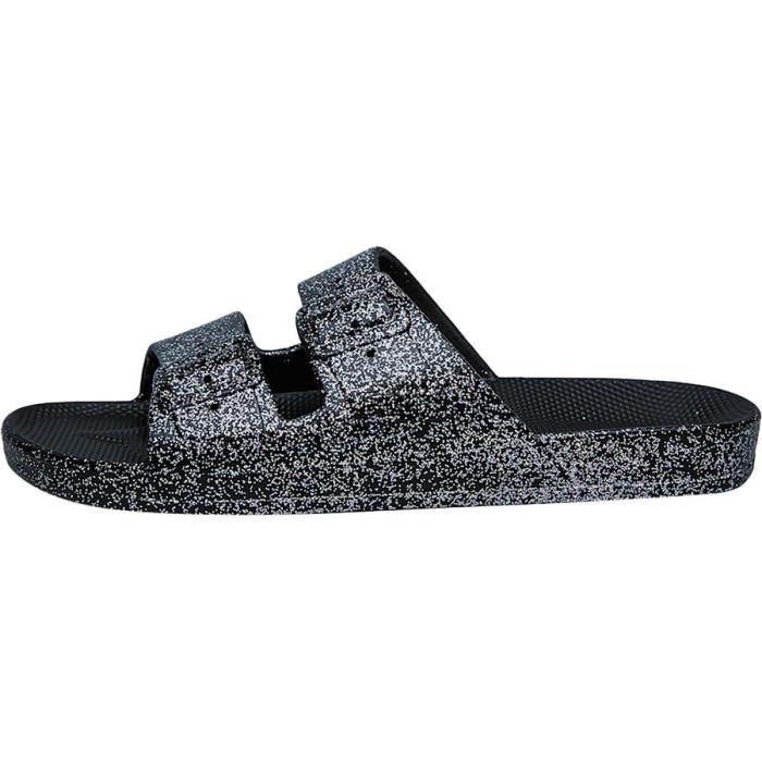Freedom Moses Two Band Print Slide Sandal Footwear 04657 Angie