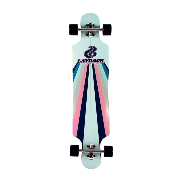Layback Longboards Sunstripe Drop Through Mint Longboard Complete Skateboard 9.75 x 40 00016