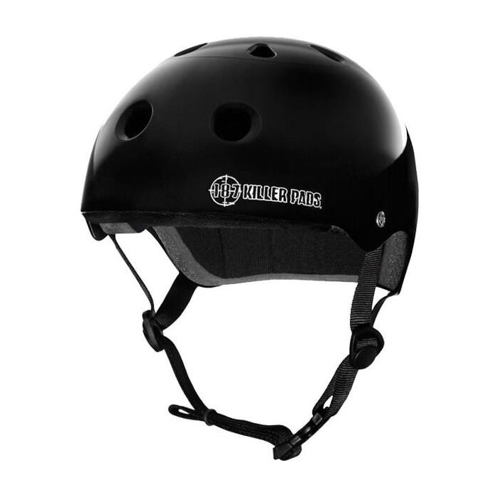 187 Killer Pads Pro Gloss Black Skate Helmet Large / 22.1 22.9 00513