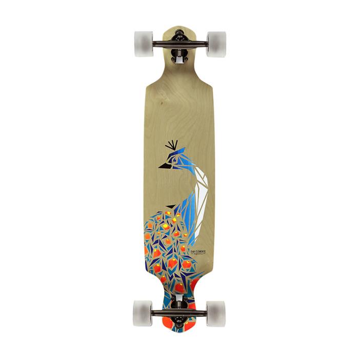 San Clemente Longboards Birds of Paradise Drop Through Longboard Complete Skateboard 8.5 x 36 00029