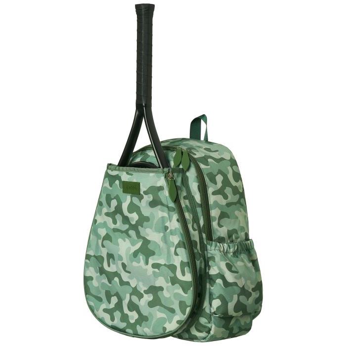 Ame &amp; Lulu Game On Tennis Backpack Olive Camo 02493