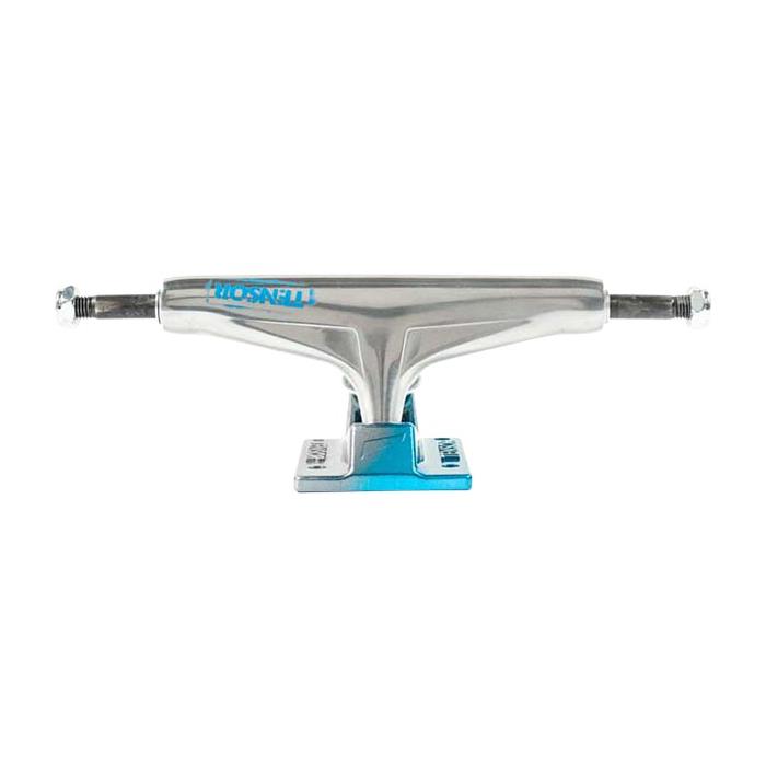 Tensor Trucks Aluminum Stencil Mirror / Light Blue Fade Skateboard 5.25 HGR 8.0 Axle (Set of 2) 00486