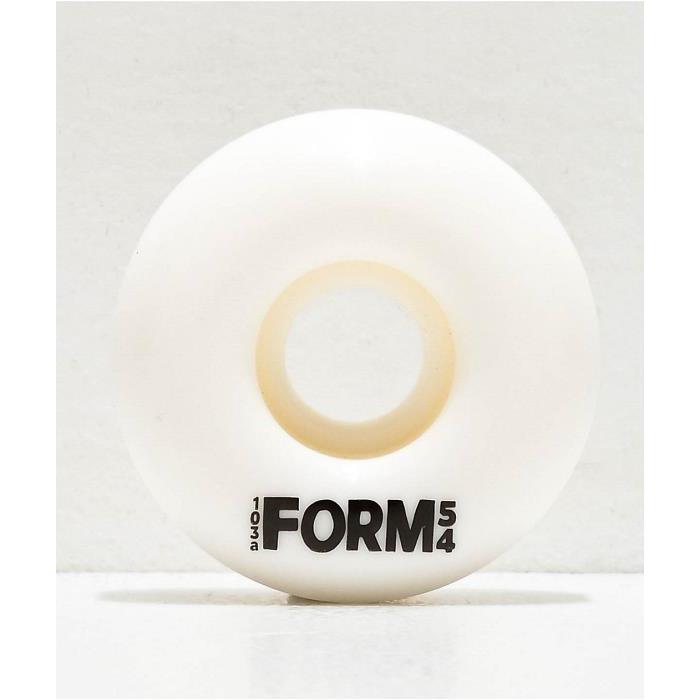 Form Wheels Solid White 54mm 103a Skateboard 00059