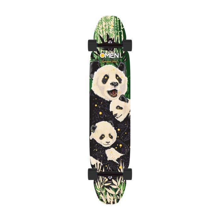 Omen Boards Panda Dancer Longboard Complete Skateboard 9.5 x 48 00058