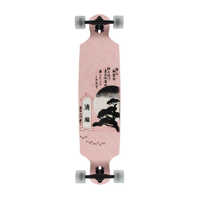 San Clemente Longboards Peony Double Drop Longboard Complete Skateboard 9 x 39 00001