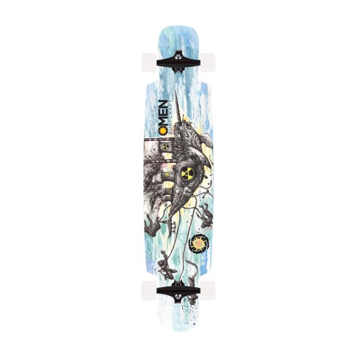 Omen Boards Nuclear Narwahl DT Longboard Complete Skateboard 9.5 x 41.5 00074