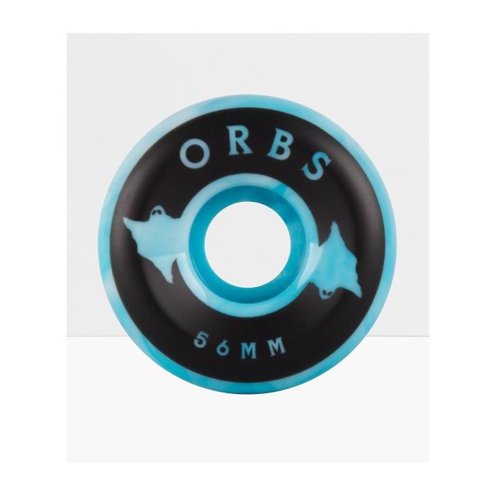 Orbs Wheels Specters Swirls 56mm 99a Blue &amp; White Skateboard 00057