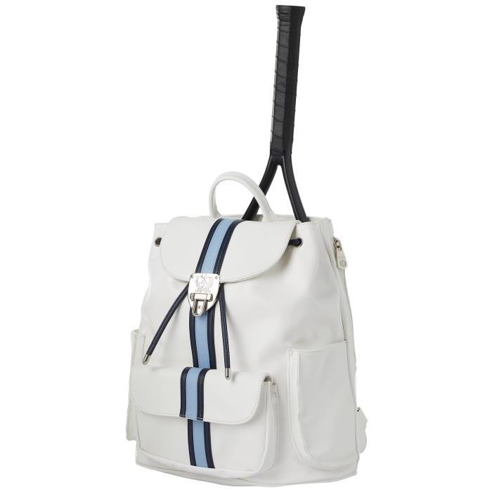 Court Couture Hampton Striped Backpack White 02497