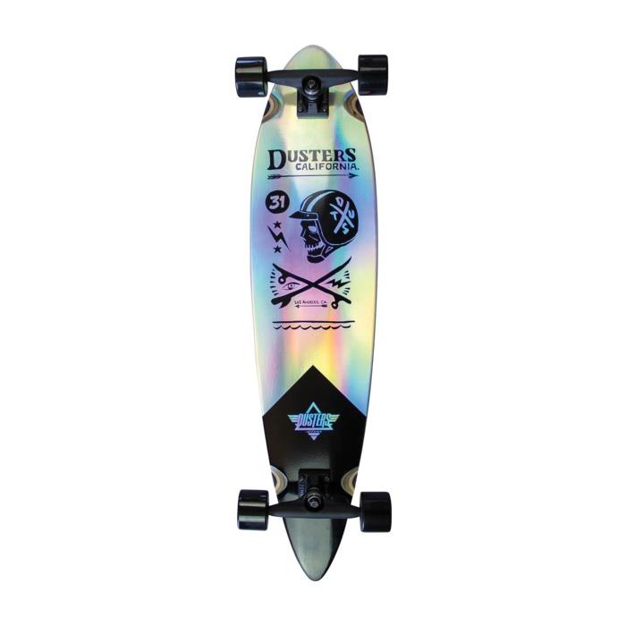 Dusters California Skateboards Moto Cosmic Holographic Longboard Complete Skateboard 8.75 x 37 00044