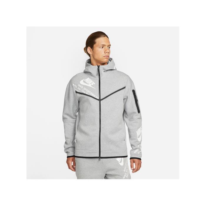 Nike Tech Fleece Full Zip GX Hoodie 03051 GREY/WH