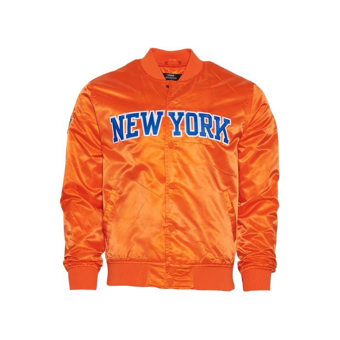 Pro Standard Knicks Satin All Over Print Jacket 02912 Orange/Blue