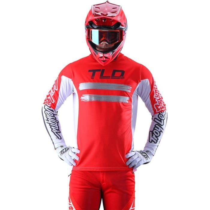 Troy Lee Designs Sprint Long Sleeve Jersey Men 01586 Marker Glo Red