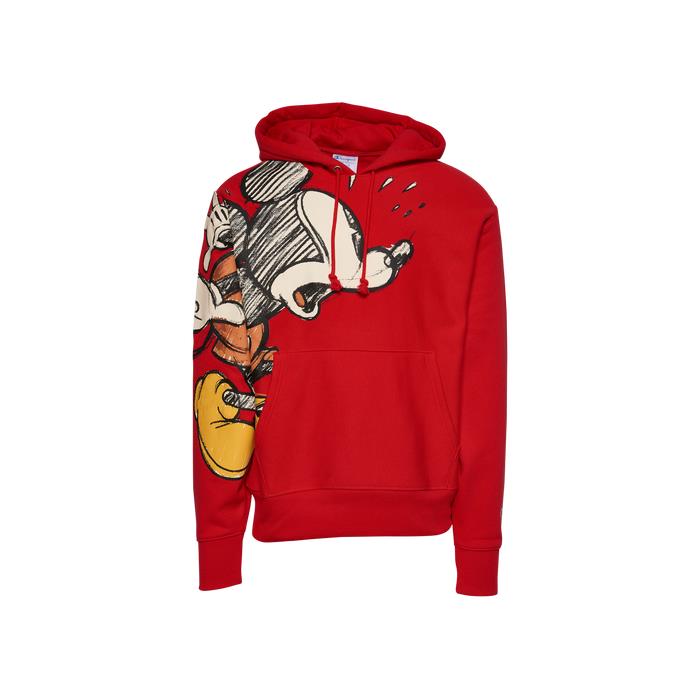 Champion Reverse Weave Disney Mickey Fleece Hoodie 03379 RED/BL