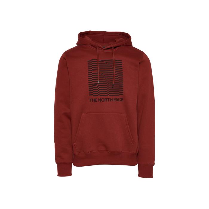 The North Face Optical Pullover Hoodie 03400 Brickhouse Red