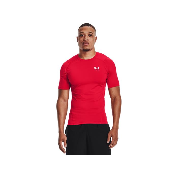 Under Armour HeatGear Compression S/S Football T Shirt 03548 RED/WH