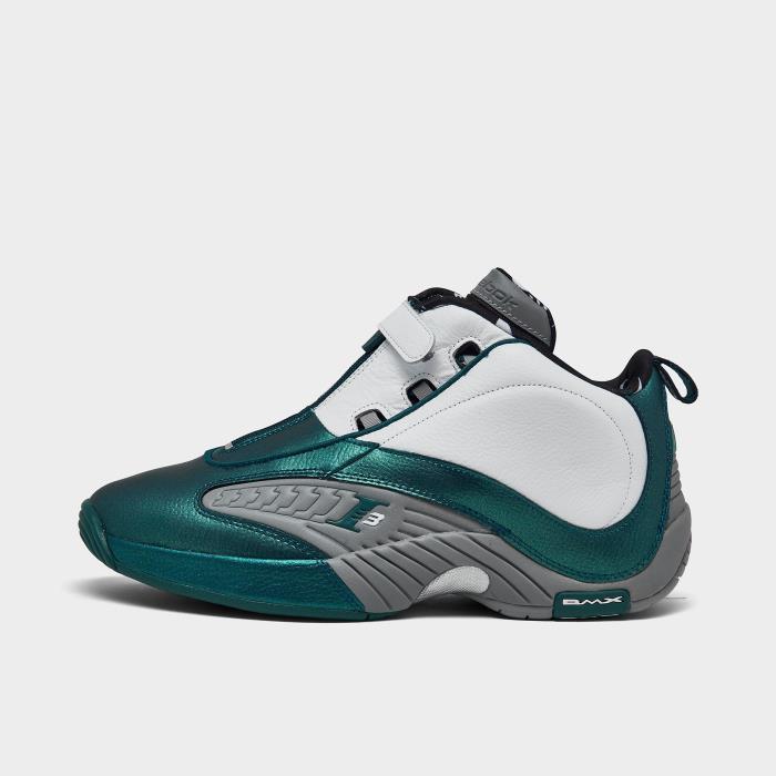Mens Reebok Answer 4 Basketball Shoes 00039 Deep Teal/Cloud WH/SOLID Grey