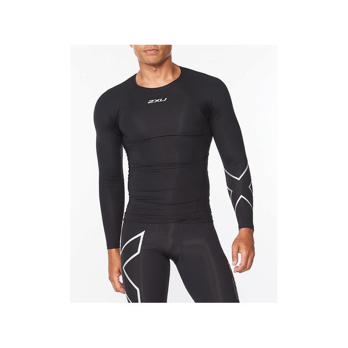 2XU Core Compression Long Sleeve Top 03553 BL/SILVER
