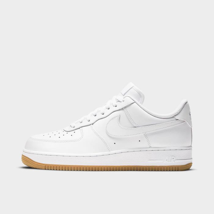 Mens Nike Air Force 1 07 Gum Casual Shoes 00018 WH/WH/GUM Light Brown