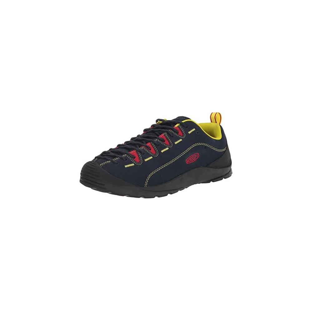 KEEN Mens Jasper Low Height Climbing Approach Style Sneaker BL Iris/Red Carpet 00011