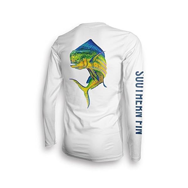 Southern Fin Apparel Long Sleeve Fishing T-Shirt UPF 50 Dri-Fit Performance Clothing 낚시 티셔츠 100606