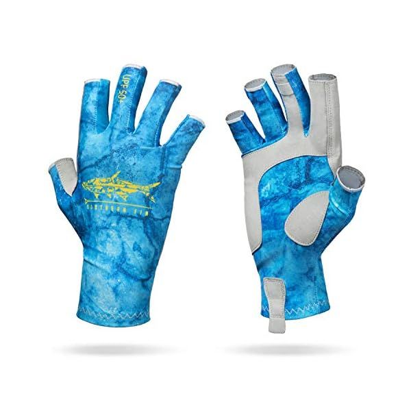 Southern Fin Apparel Kayak Fishing Gloves SPF UPF 50+ UV Sun Protection 낚시 장갑 100607