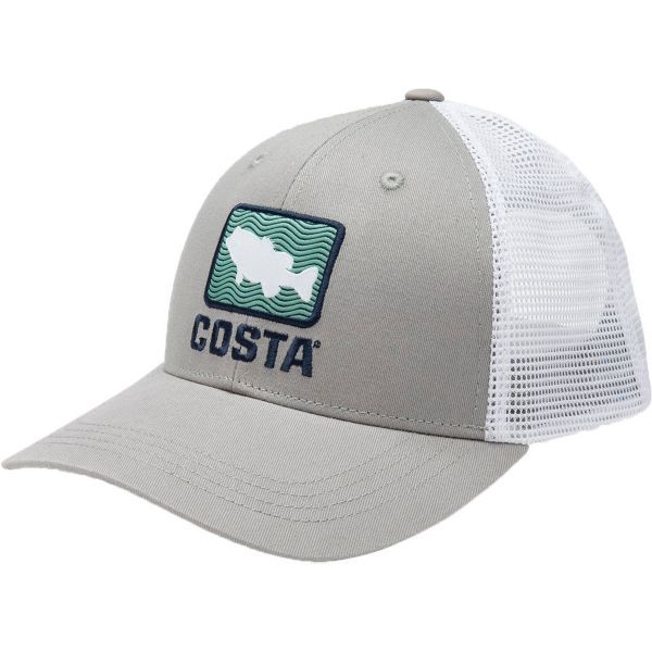 Costa Del Mar 남성 Bass Waves Trucker Hat 낚시 트러커 모자 100624