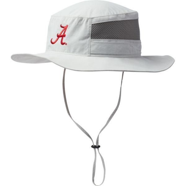 Columbia 남성 Alabama Crimson Tide White Bora Bora Booney Hat 낚시 모자 100629