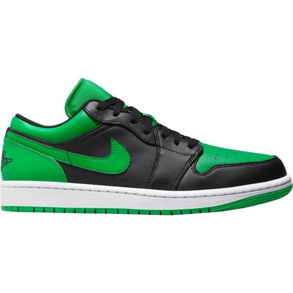 조던 Air Jordan 1 Low Shoes Black/Green/White 101286